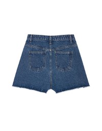 Asymmetric Denim Jeans Shorts