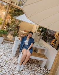 Asymmetric Denim Jeans Shorts