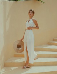 Sheer Scratch Slit Pants