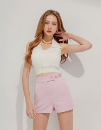 Asymmetric Belted Short
