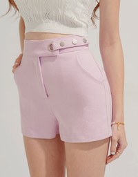 Asymmetric Belted Short