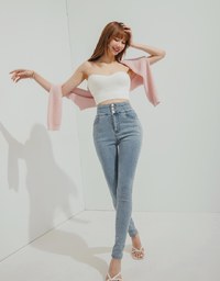 【Den!m LITE】Cooling JEANS PANTS No Filter Slimming Denim Skirt