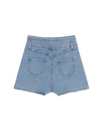 【Den!m LITE】Cooling Denim SHORTS Extra High Waisted Slimming Slim Fit Jeans Shorts No Filter