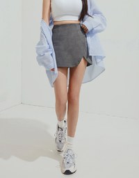 K-Pop Slimming Slit Petal Design Skorts