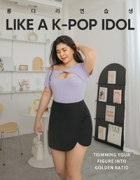 AIRY HOURGLASS K-Pop Slimming Slit Petal Design Skorts