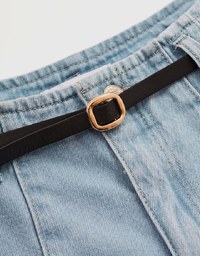 High Waisted Denim Jeans Shorts (With Belt)