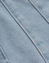 High Waisted Denim Jeans Shorts (With Belt)