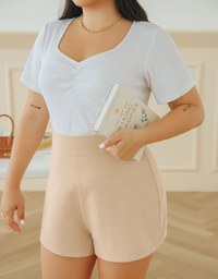 Plain Color High Waisted Shorts