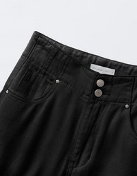 【Den!m LITE】Perfect Waistline JEANS PANTS Airy Lightweight Fabric Extra High Waisted Slimming Jeans Skirt DNA