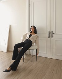 【Den!m LITE】Perfect Waistline JEANS PANTS Airy Lightweight Fabric Extra High Waisted Slimming Jeans Skirt DNA