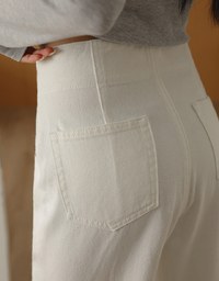 【Den!m LITE】Perfect Waistline JEANS PANTS Airy Lightweight Fabric Extra High Waisted Slimming Jeans Skirt DNA