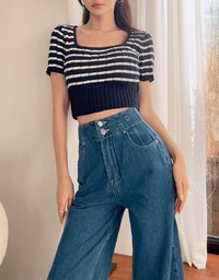 【Den!m LITE】Perfect Waistline JEANS PANTS Airy Lightweight Fabric Extra High Waisted Slimming Jeans Skirt DNA