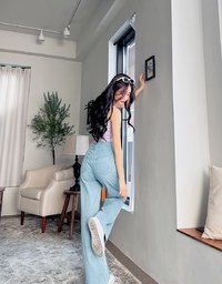 【Den!m LITE】Perfect Waistline JEANS PANTS Airy Lightweight Fabric Extra High Waisted Slimming Jeans Skirt DNA