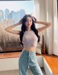 【Den!m LITE】Perfect Waistline JEANS PANTS Airy Lightweight Fabric Extra High Waisted Slimming Jeans Skirt DNA