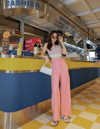 Drawstring Denim Jeans Straight Leg Pants