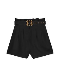 Paperbag Belted Wide Shorts