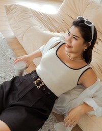 Paperbag Belted Wide Shorts