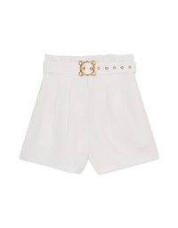 Paperbag Belted Wide Shorts