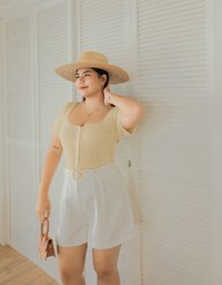 Paperbag Belted Wide Shorts