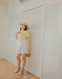 Paperbag Belted Wide Shorts