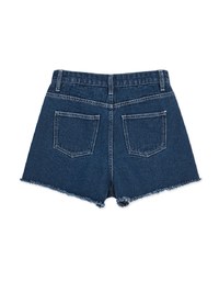 Distressed Hem Denim Jeans Shorts
