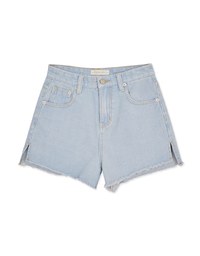 Distressed Hem Denim Jeans Shorts