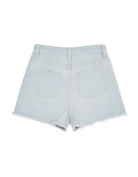 Distressed Hem Denim Jeans Shorts