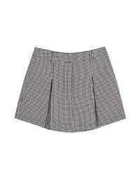 Dainty Check Pleated Skirt