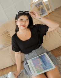 Dainty Check Pleated Skirt