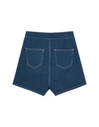 Denim Jeans Side Button Skorts