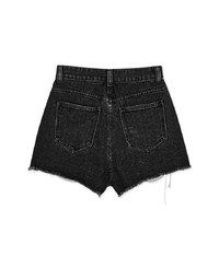 Distressed Hem Denim Jeans Shorts