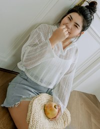 Distressed Hem Denim Jeans Shorts