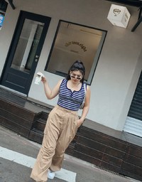 Large Pocket Drawstring Cargo Pants