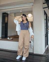 Large Pocket Drawstring Cargo Pants