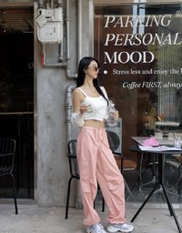 Large Pocket Drawstring Cargo Pants