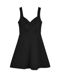 Cross Wrinkle Slimming Dress