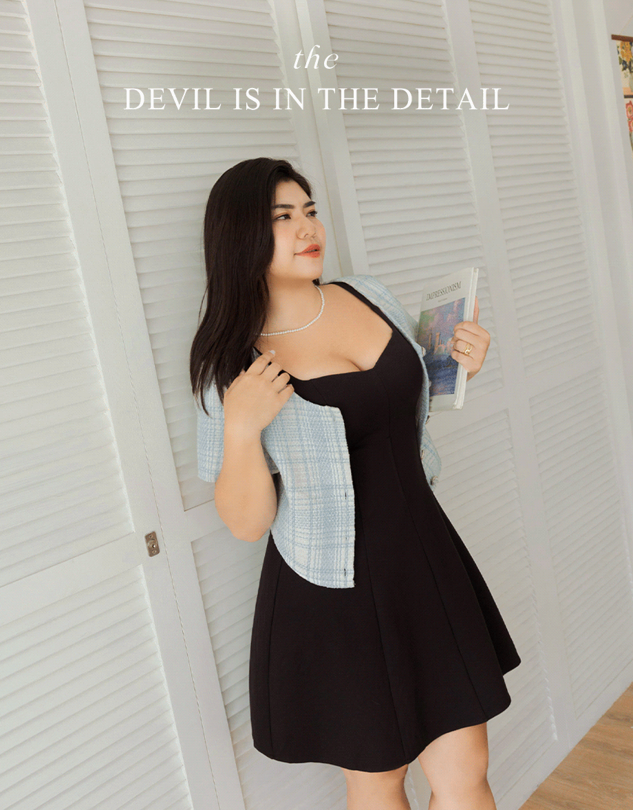 High Natural Waistline Mini Dress
