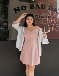 High Natural Waistline Mini Dress