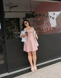 High Natural Waistline Mini Dress