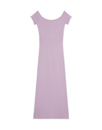 Flat Knotted Drawstring Slit Maxi Long Dress (With Padding)