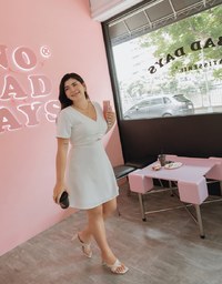 Back Hollow Strap Mini Dress (With Padding)