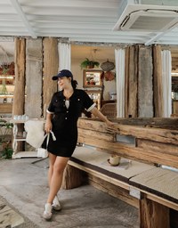 Workwear Lapel Mini Dress