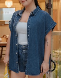 Denim Jeans Oversized Blazer Jacket