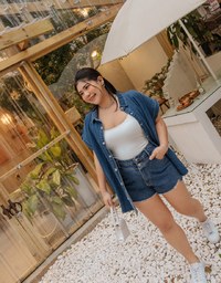 Denim Jeans Oversized Blazer Jacket