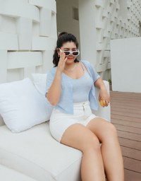 Two Piece Knit Short Sleeve Top