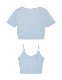 Two Piece Knit Short Sleeve Top
