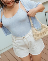 Two Piece Knit Short Sleeve Top