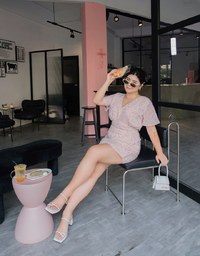 Render Print Back Tie-Up Skorts Set