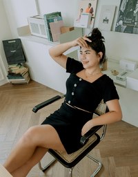 Square Neck Tie Knit Set Wear