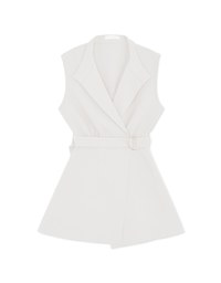 Edgy Smart Lapel Playsuit (With Belt)